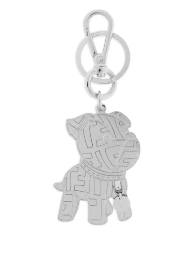 Fendi Ito Dog Pendant Keyring In Orange