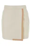 Fendi Contrast Trim Skirt In Neutral
