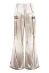FENDI WOMEN'S WHITE CARGO TROUSERS FOR SS23 COLLECTION