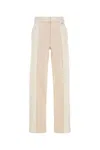 Fendi Women Two-tone Denim Jeans In White