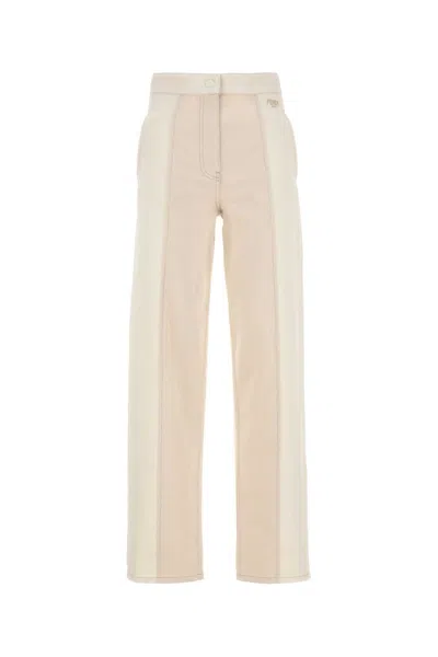 FENDI FENDI IVORY DENIM JEANS