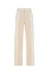 Fendi Women Two-tone Denim Jeans In White