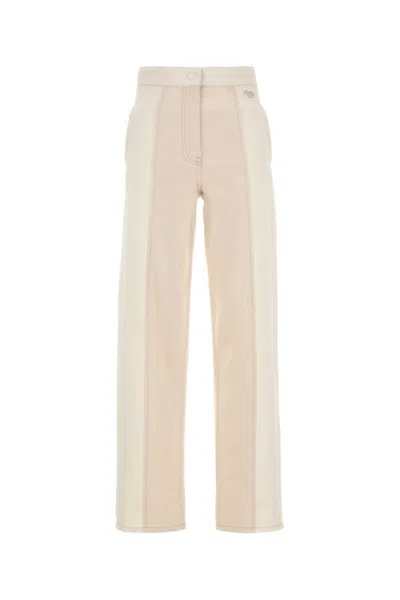 FENDI IVORY DENIM JEANS