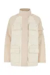 Fendi Denim Parka Casual Jackets In Multi
