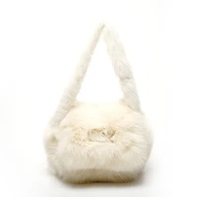 Pre-owned Fendi Ivory Fur Shoulder Bag () In White