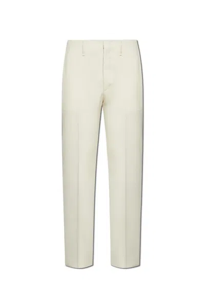 Fendi Ivory Gabardine Pant In White