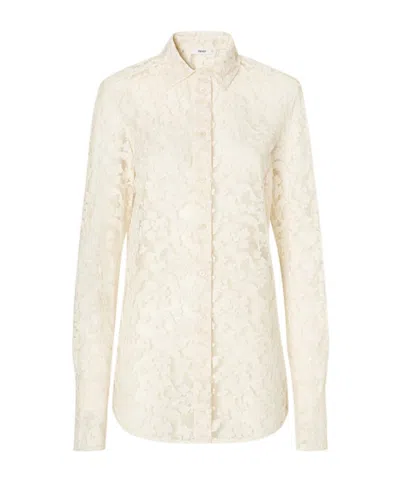 Fendi Ivory Peonia Lace Shirt In Neutral