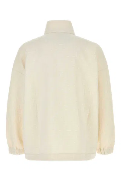 FENDI IVORY POLYESTER BLEND SWEATSHIRT
