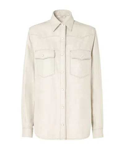 Fendi Ivory Selleria Denim Shirt In Neutral
