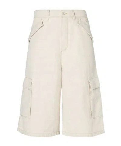 Fendi Ivory Selleria Denim Shorts In White