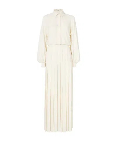 Fendi Ivory Silk Dress In White