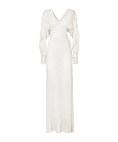 Fendi Ivory Silk Yarn Dress In White