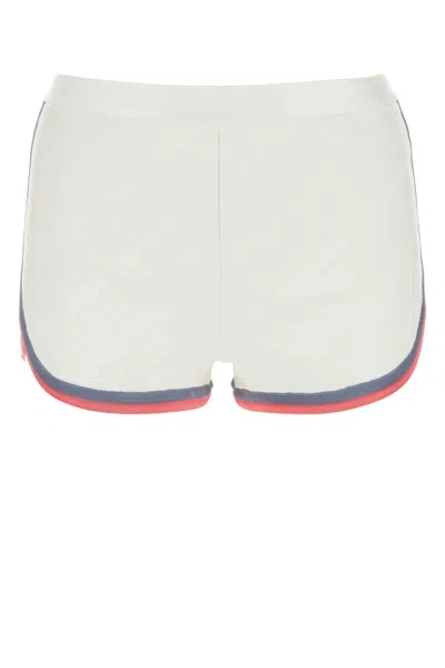 Fendi Ivory Viscose Blend Shorts In White