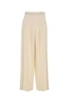 Fendi Ivory Wool Blend Pant In White