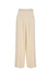 Fendi Ivory Wool Blend Pant In White
