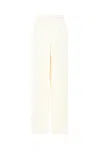 Fendi Ivory Wool Blend Pants In Off White