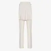 Fendi Ivory Wool Pant In Neutral