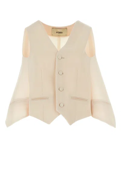 FENDI IVORY WOOL VEST