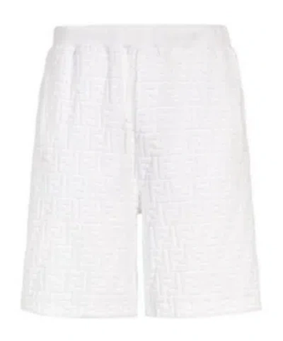 Fendi J. Ff Sponge Shorts In White