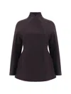 Fendi Women Blazer In Grain De Poudre In Aubergine
