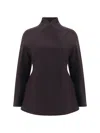 Fendi Women Blazer In Grain De Poudre In Aubergine