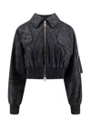 Fendi Bomber In Tessuto Ff Jacquard Nero In Black
