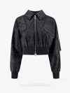 Fendi Bomber In Tessuto Ff Jacquard Nero In Black