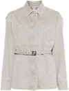 Fendi Denim Jacket In Brown