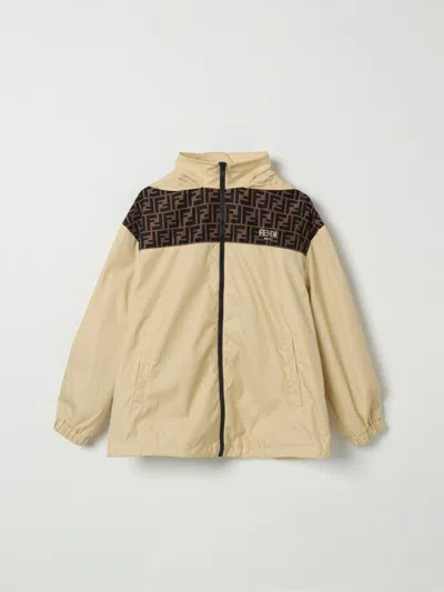 Fendi Jacket  Kids Color Beige In Brown