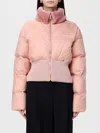Fendi Women Technical Fabric And Shearling Down Jacket In Pink
