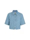 Fendi Chambray Ff Jacket In Blue