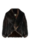 Fendi Jacket In Eco-fur In Brown