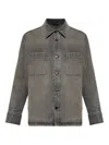 Fendi Denim Jacket With Collared Design And Pockets In Brown