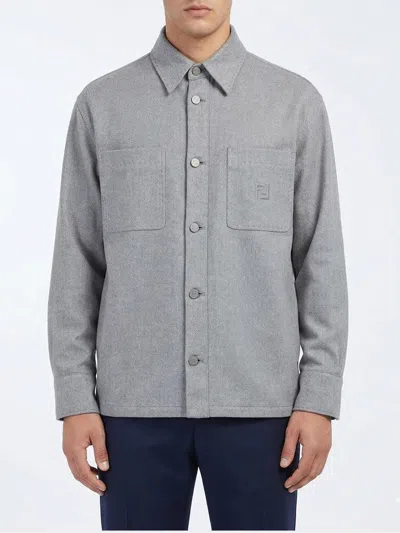 Fendi Jacket Men  In Gray
