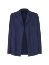 Fendi Single-breasted Jacket With No Visible External Buttons In Mirto
