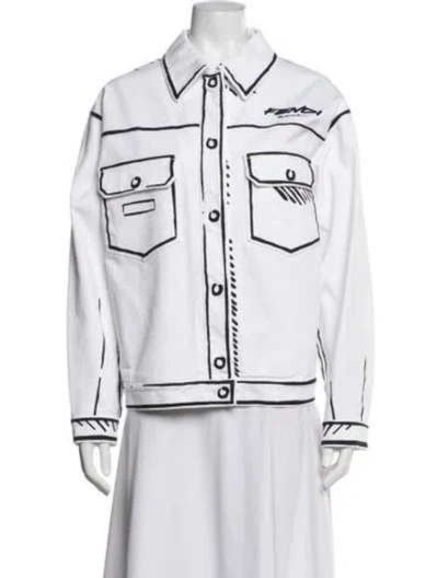 Pre-owned Fendi Jacket W/ Tags In White