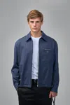Fendi Jacket With Logo-shaped Appliqué In Blue