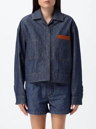 Fendi Jacket Woman In Blue