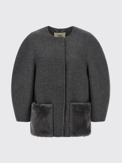 Fendi Jacket Woman  In Gray