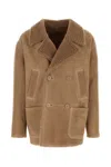 Fendi Giubbino In Montone Cammello Uomo