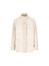 Fendi Two-tone Cotton Denim Parka