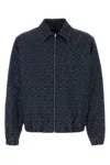 Fendi Embroidered Denim Bomber With Elastic Cuffs
