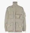 Fendi Utility-inspired Beige Jacket With High Collar