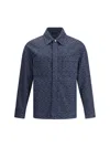 Fendi Giubbino In Denim Ricamato Uomo In Blue