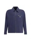 Fendi Drawstring Hem Cotton Jacket In Blue