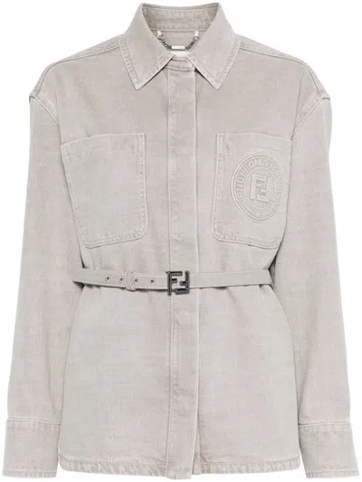 Fendi Jackets In Neutral