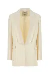 Fendi Wool Blend Blazer With Flap Pockets