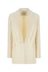 Fendi Wool Blend Blazer With Flap Pockets