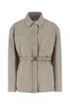 Fendi Women Cappuccino Denim Go-to Jacket In Brown