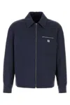 Fendi Giubbino In Cotone Stretch Blu Navy  Uomo In Blue